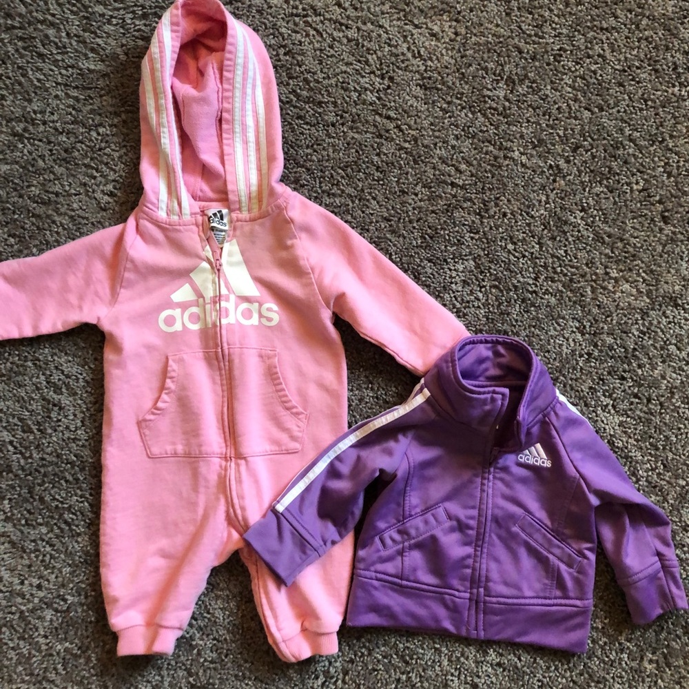 Adidas jumpsuit and Adidas jacket bundle